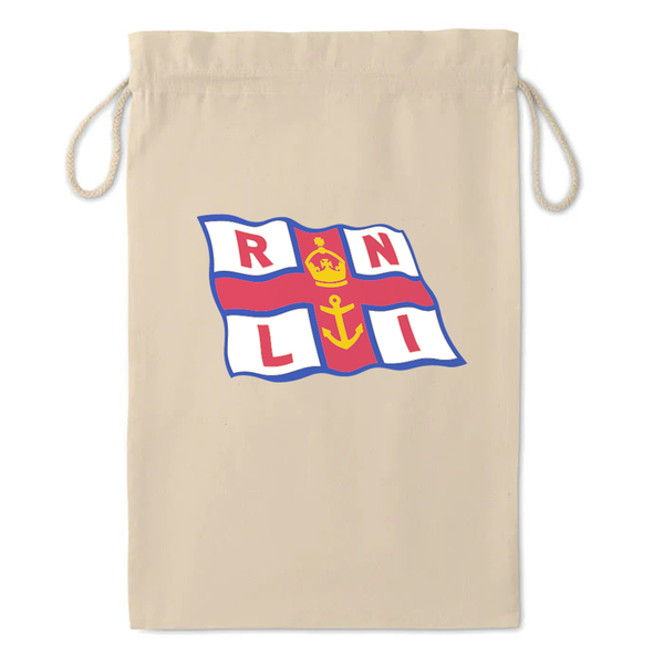 Large Cotton draw cord bag