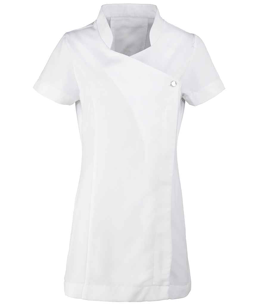 Premier Ladies Blossom Short Sleeve Tunic White
