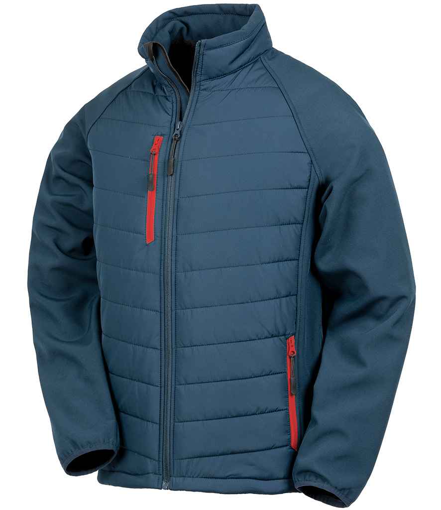 Result Genuine Recycled Compass Padded Jacket Navy/Red