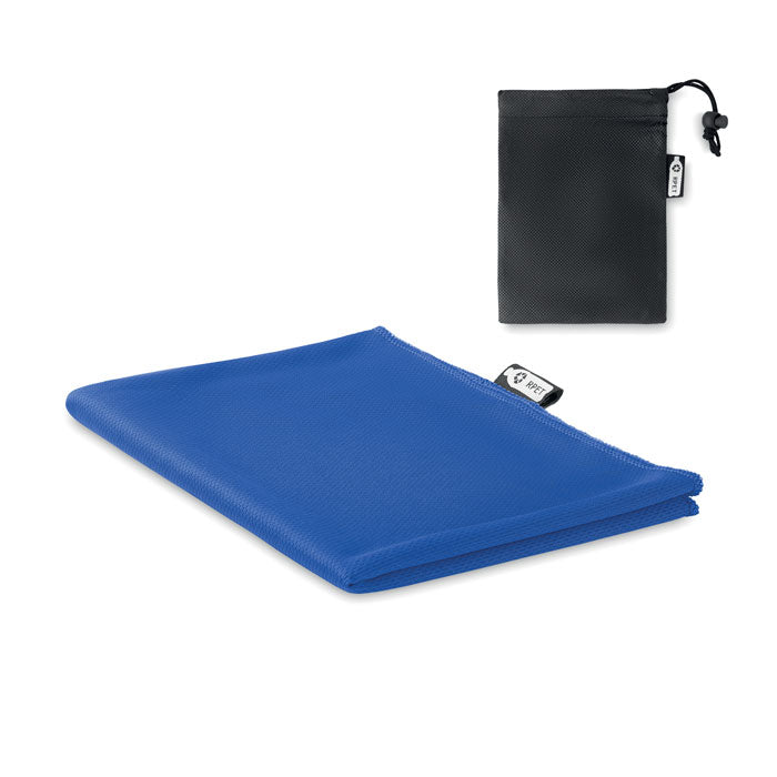 Branded RPET sports towel and pouch