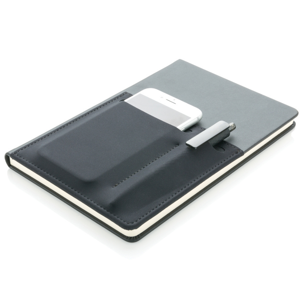 Branded A5 Deluxe notebook with smart pockets
