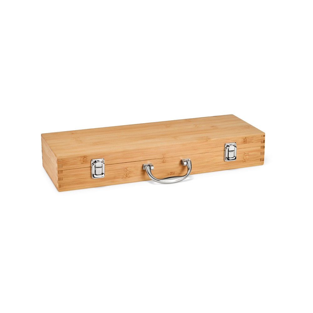 KABSA. Barbecue set supplied in a bamboo case