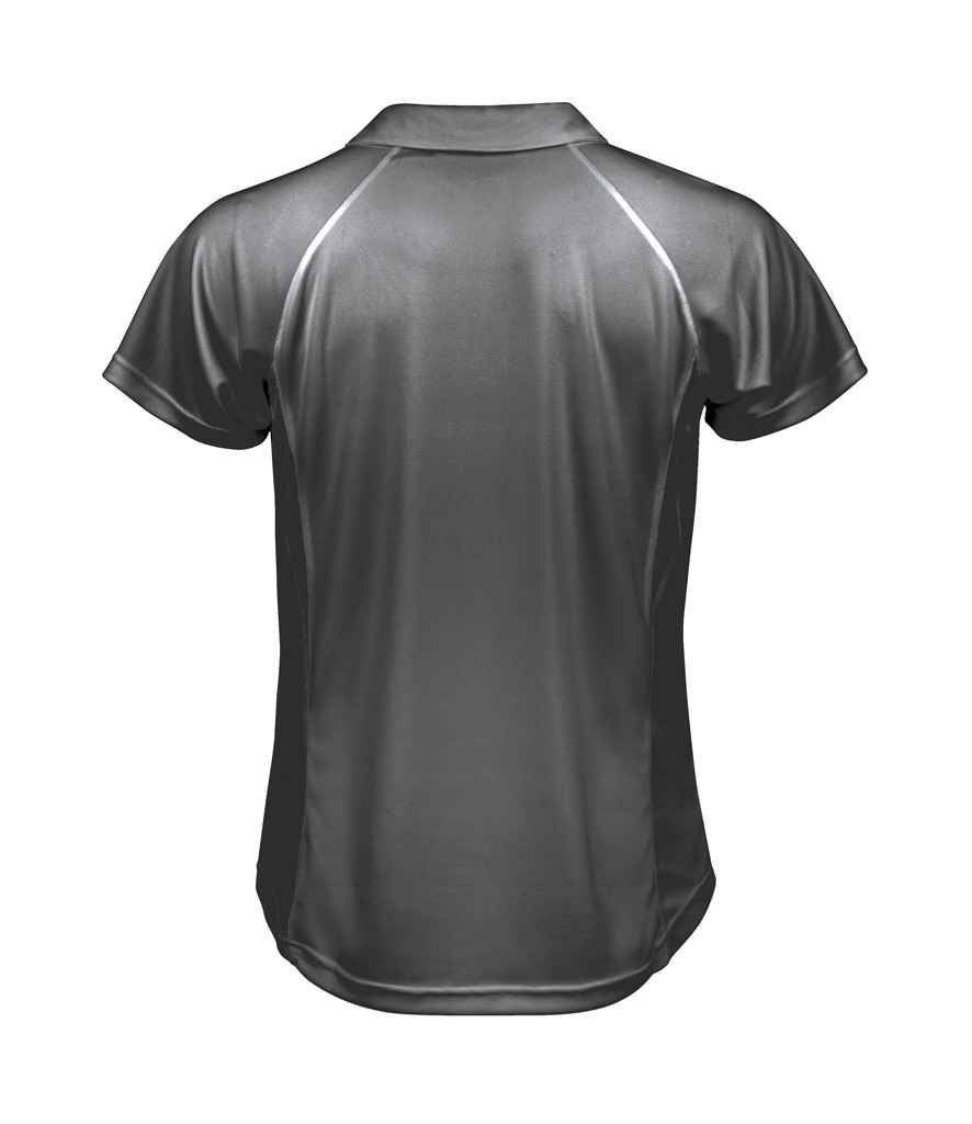 Spiro Team Spirit Polo Shirt Grey/Lime Green