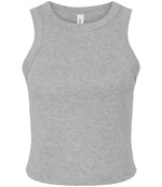 Bella Ladies Micro Rib Racer Tank Top Athletic Heather