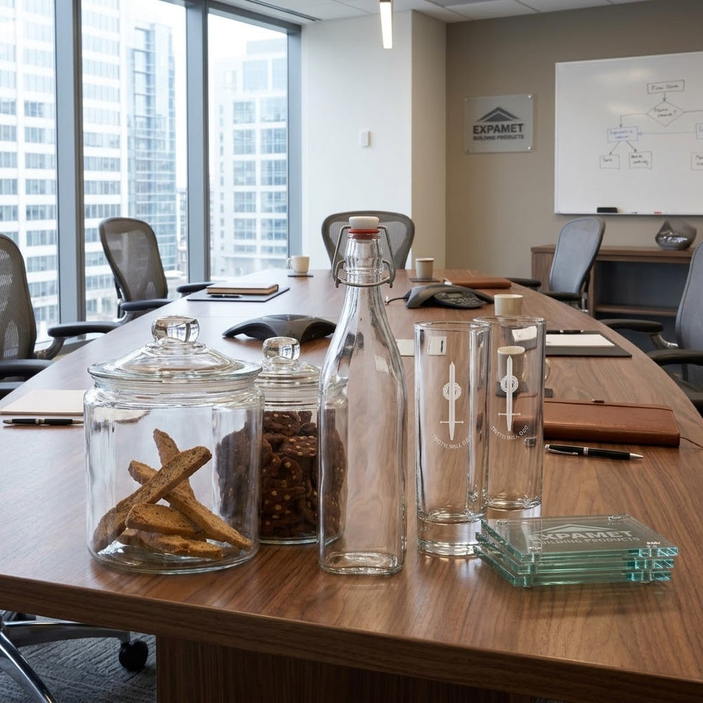 Branded Glass Meeting Room Set
