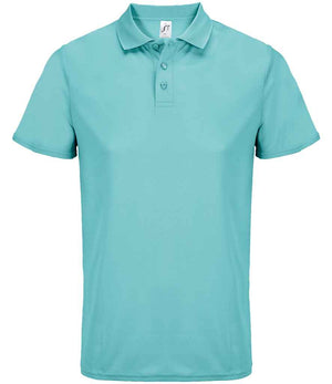 SOL'S Unisex Pitcher Recycled Polyester Piqué Polo Shirt Pool Blue