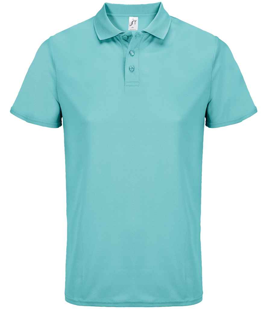 SOL'S Unisex Pitcher Recycled Polyester Piqué Polo Shirt Pool Blue