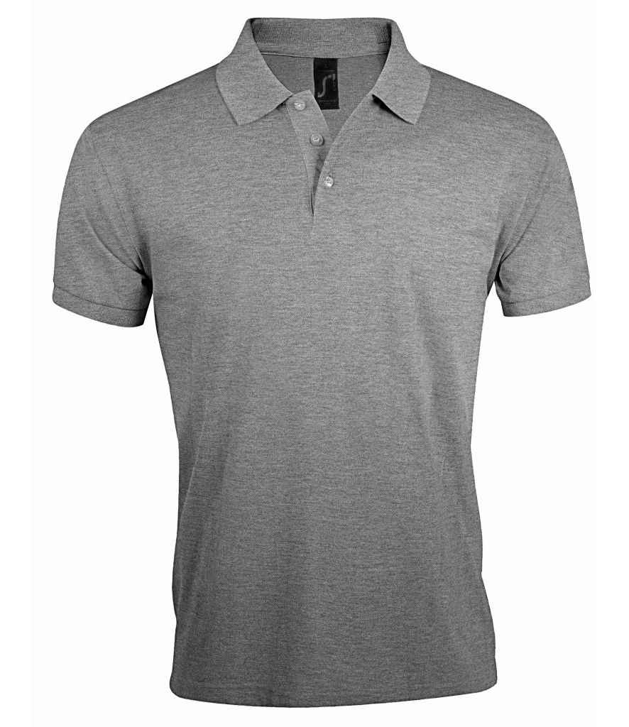 SOL'S Prime Poly/Cotton Piqué Polo Shirt Grey Marl