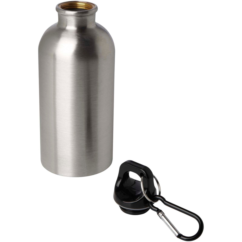 Oregon 400 ml RCS certified single wall stainless steel water bottle with carabiner