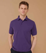 Henbury Heavy Poly/Cotton Piqué Polo Shirt Purple