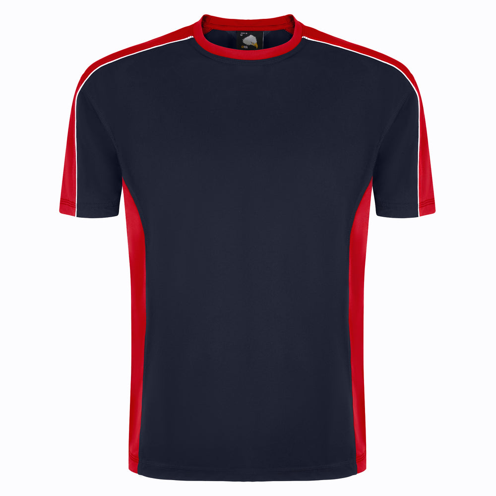 Orn Avocet Two Tone Polyester T-Shirt Navy/Red