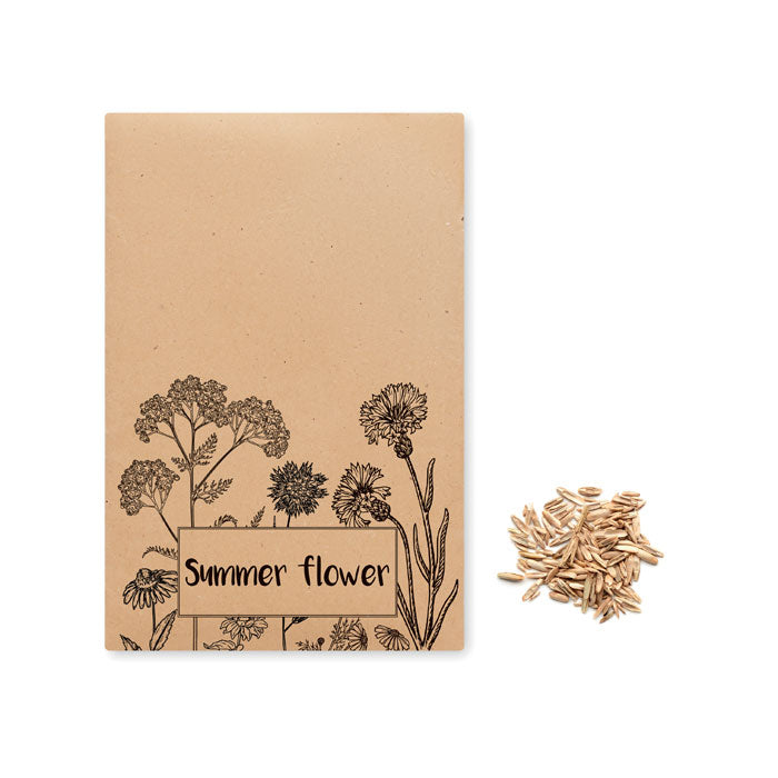 Branded Flowers mix seeds in envelope