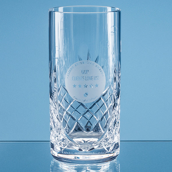 400ml Blenheim Lead Crystal Panel High Ball