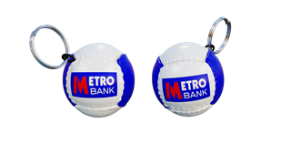 Branded Football Keyring
