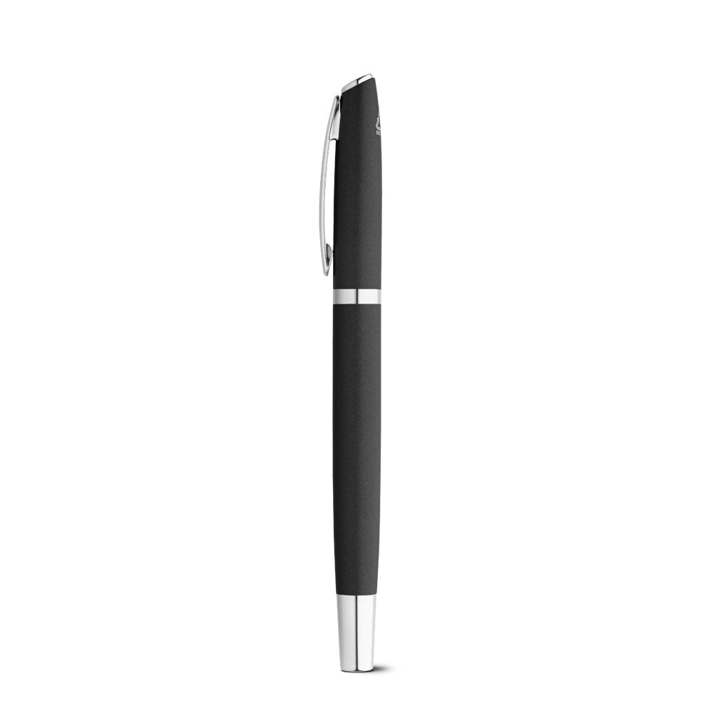RE-LANDO-SET. Roller and ball pen set with 100% recycled aluminium body