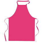 Kitchen apron in cotton Fuchsia