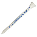 70mm Bamboo Golf Tees - Straight Line & Cup Print