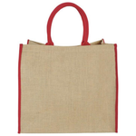 Harry coloured edge jute tote bag 25L