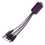 PURPLE TUCKER 3-IN-1 CHARGER WITH TYPE C / USB A