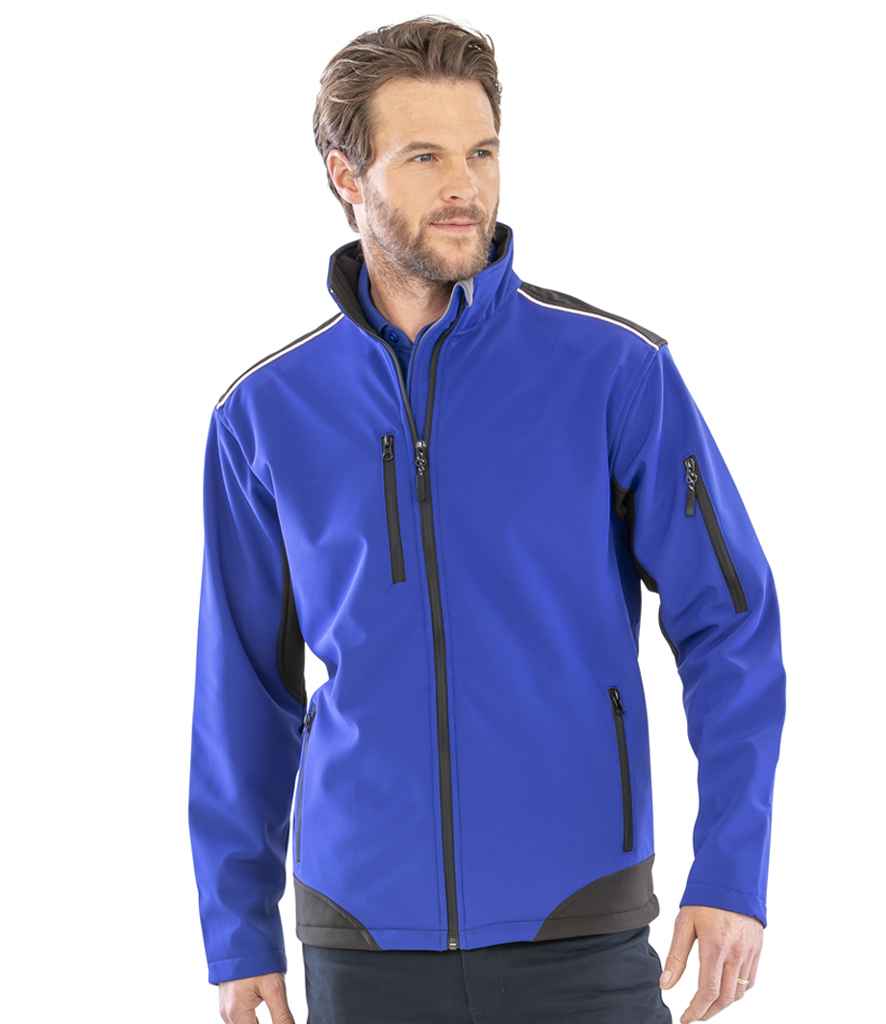 Result Work-Guard Ripstop Soft Shell Jacket Royal Blue/Black