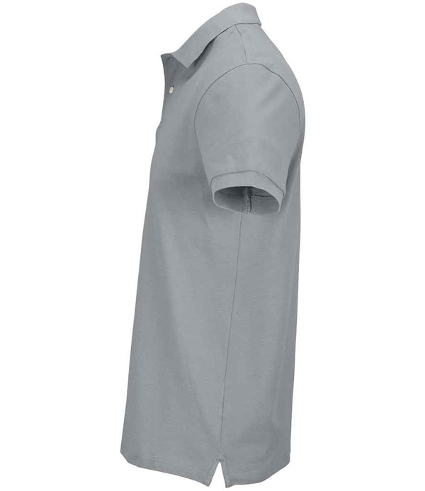 SOL'S Unisex Pacific Twin Piqué Polo Shirt Pure Grey