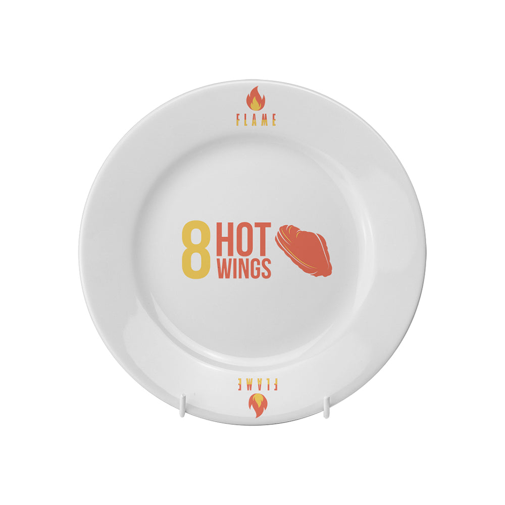 Branded Winged 8 Inch Plate
