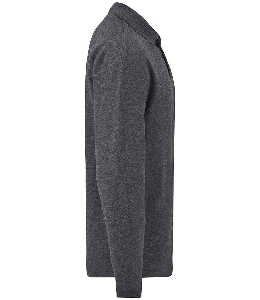 Fruit of the Loom Kids Long Sleeve Poly/Cotton Piqué Polo Shirt Dark Heather