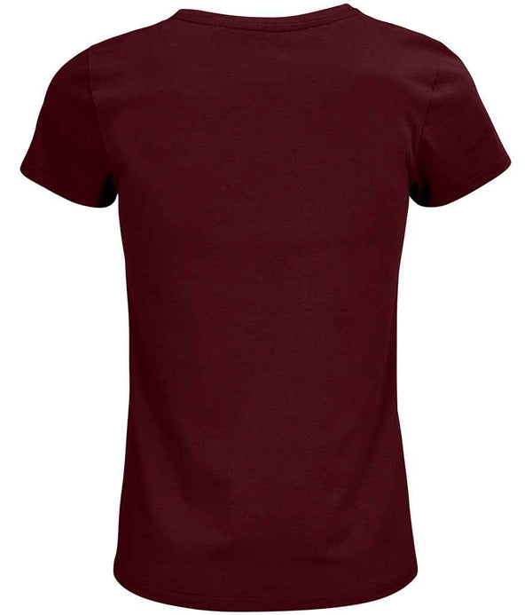 SOL'S Ladies Crusader Organic T-Shirt Burgundy