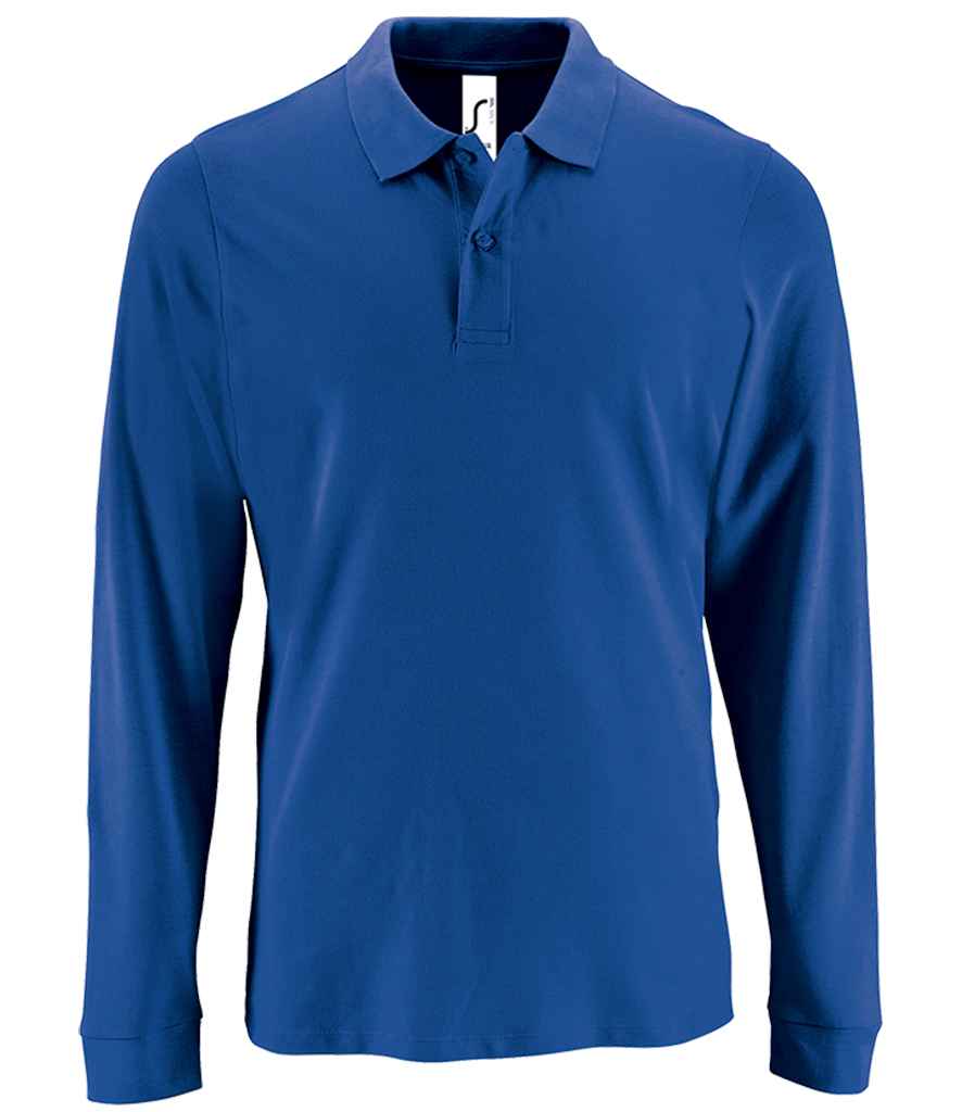 SOL'S Perfect Long Sleeve Piqué Polo Shirt Royal Blue