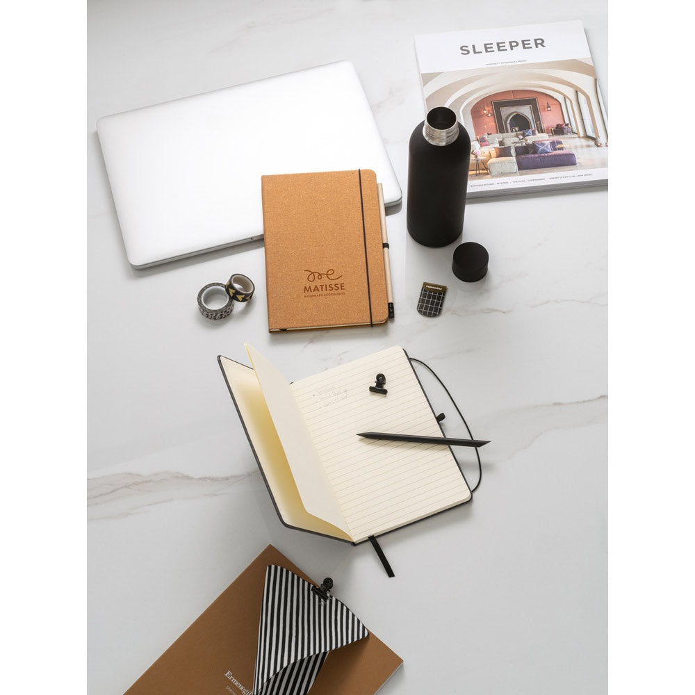 MATISSE. A5 notebook in 75% recycled leather with lined sheets