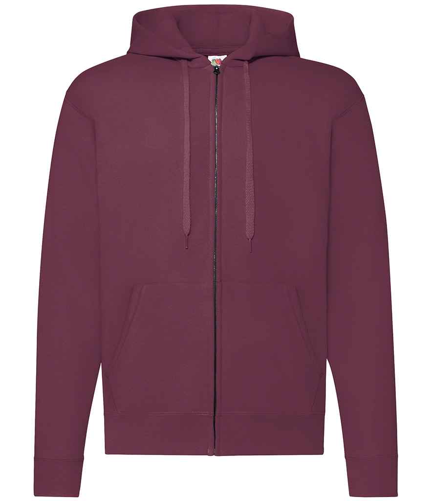 Fruit of the Loom Classic Zip Hooded Sweatshirt Burgundy