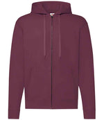 Fruit of the Loom Classic Zip Hooded Sweatshirt Burgundy