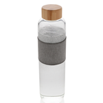 Impact borosilicate glass bottle with bamboo lid