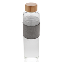 Impact borosilicate glass bottle with bamboo lid