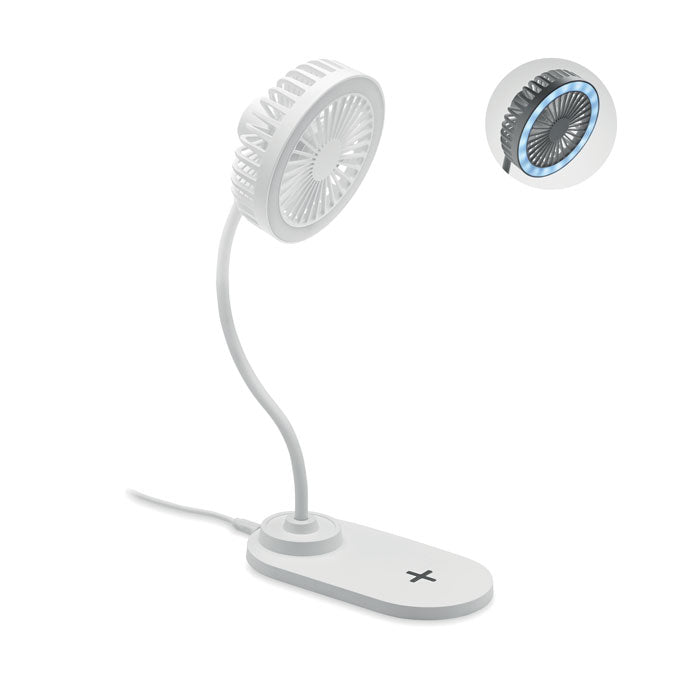 Branded Desktop charger fan with light