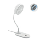 Branded Desktop charger fan with light