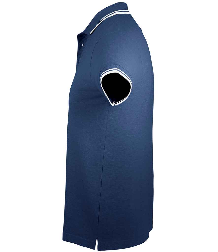 SOL'S Pasadena Tipped Cotton Piqué Polo Shirt French Navy/White