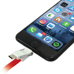 Magnetic Slide USB Cable Keyring - 3-in-1