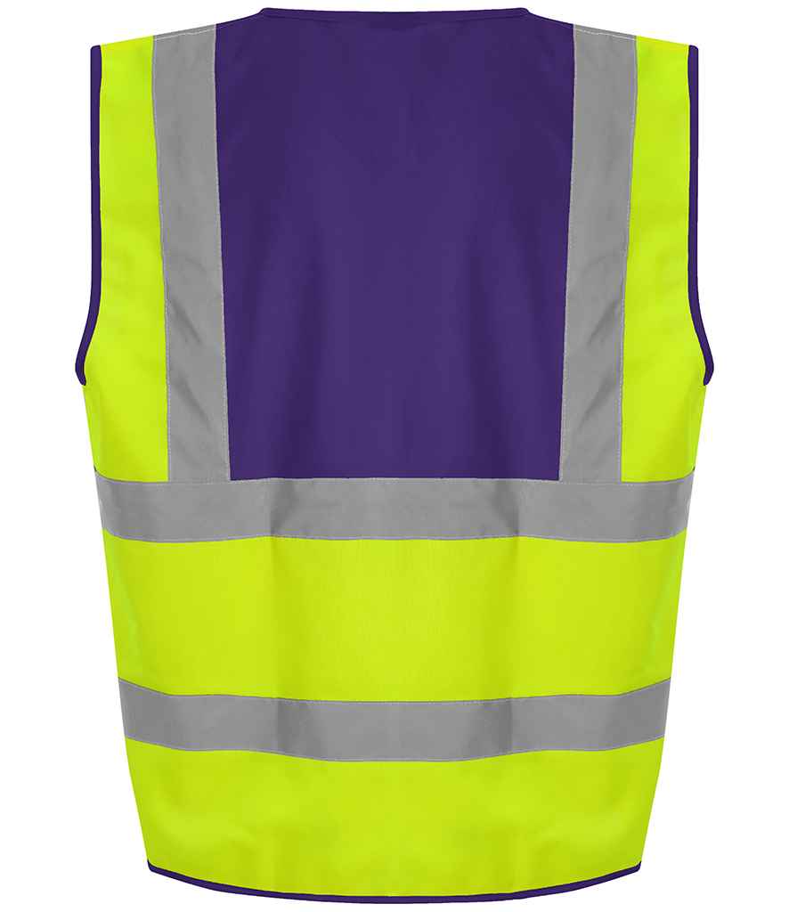 Pro RTX High Visibility Waistcoat Yellow/Purple