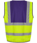 Pro RTX High Visibility Waistcoat Yellow/Purple