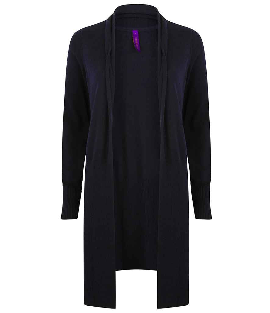 Branded Henbury Ladies Longline Open Cardigan