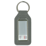 Branded Long Square Shaped Keyfob with Domed Medallion