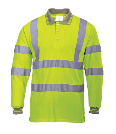 Portwest Hi-Vis Long Sleeve Polo Shirt