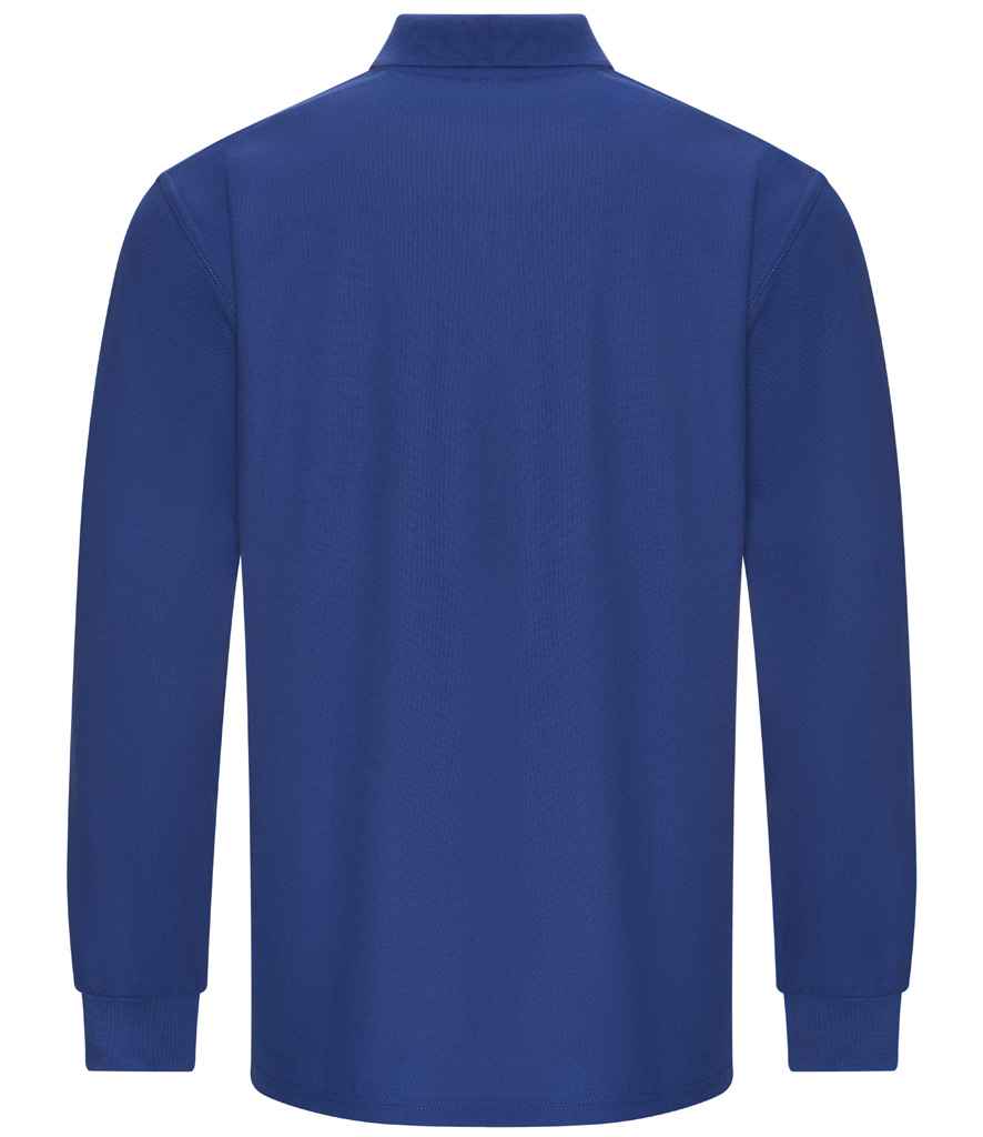 Pro RTX Pro Long Sleeve Piqué Polo Shirt Royal Blue