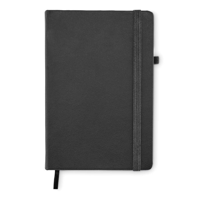 Branded Recycled PU A5 lined notebook