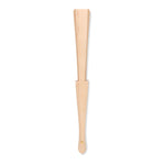 Wood hand fan with cork fabric