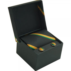 Woven Micro Polyester Tie & Cufflink Box Set