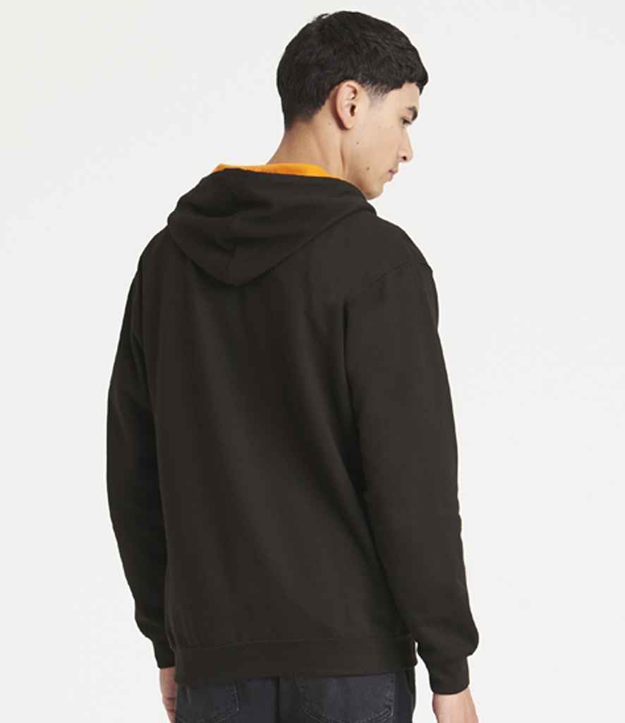 AWDis Varsity Zoodie Jet Black/Orange Crush