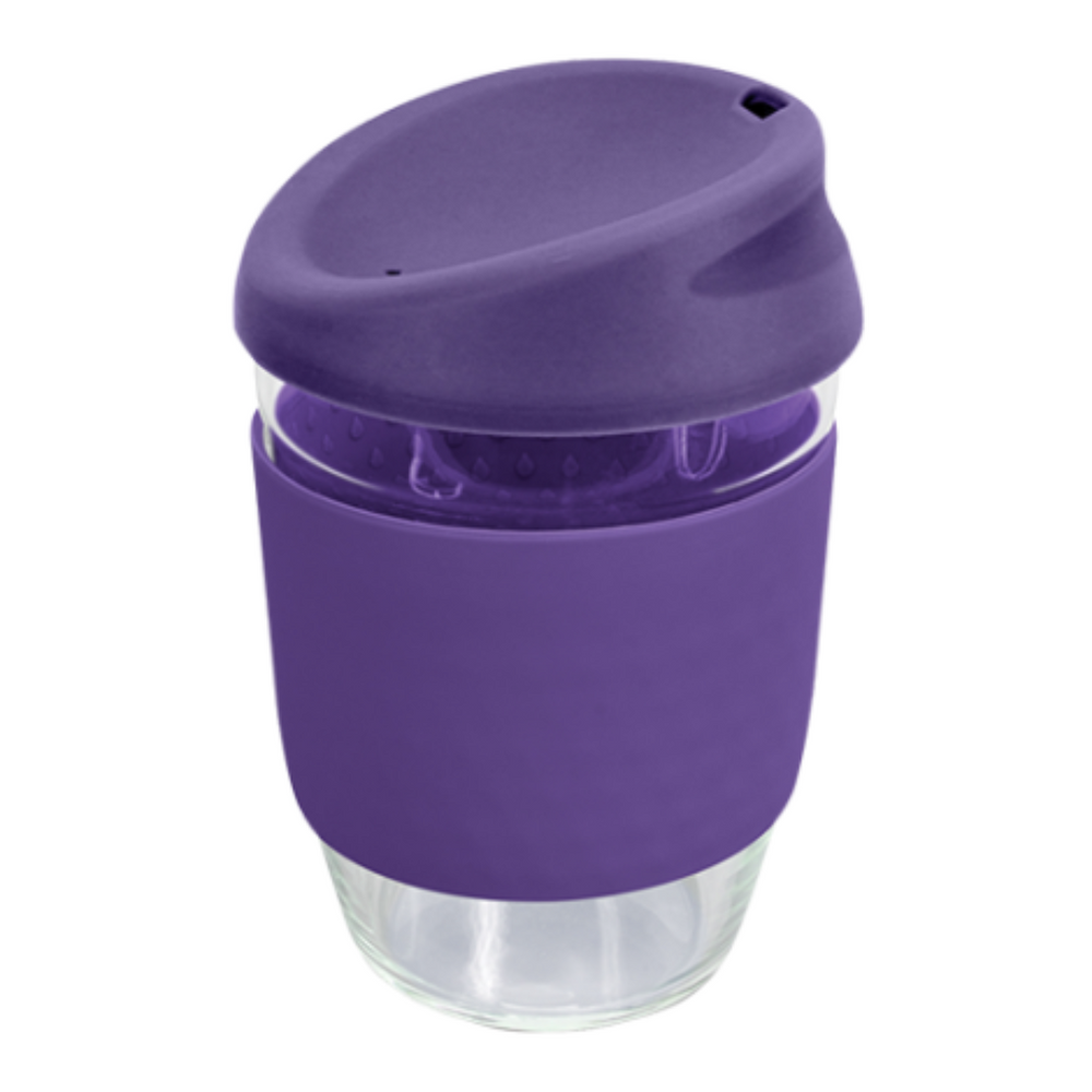 Glass Coffee Cup with Silicone Band - Kiato Cup