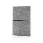 GRS certified recycled felt A5 softcover notebook